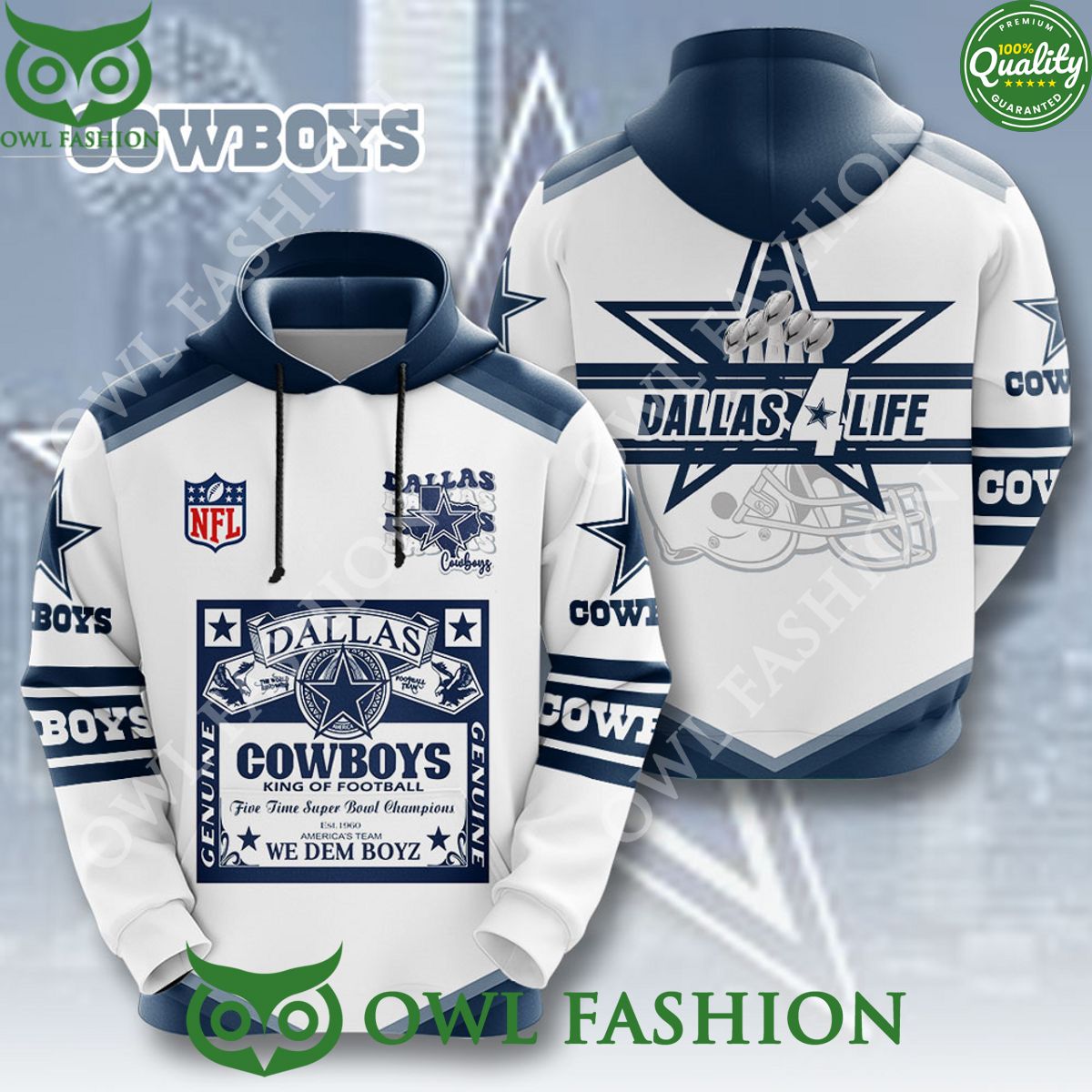 Dallas Cowboys American Rugby 3D t shirt