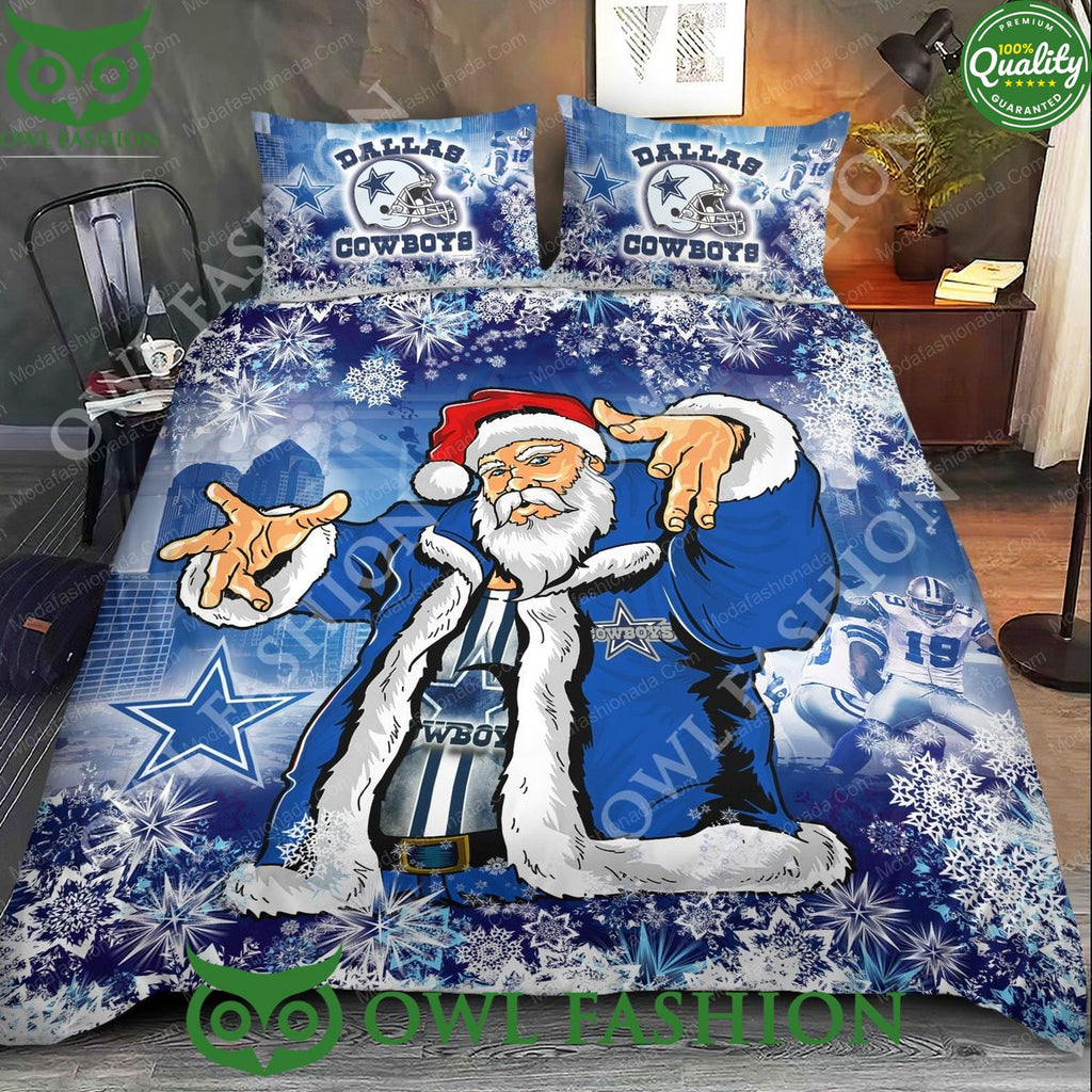 Dallas Cowboys Christmas Santa Claus Limited Bedding Set