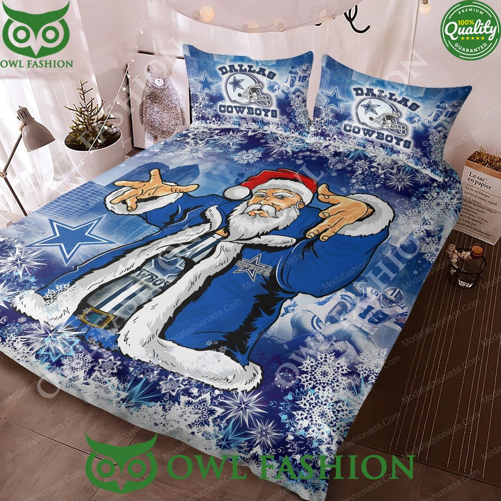 Dallas Cowboys Christmas Santa Claus Limited Bedding Set