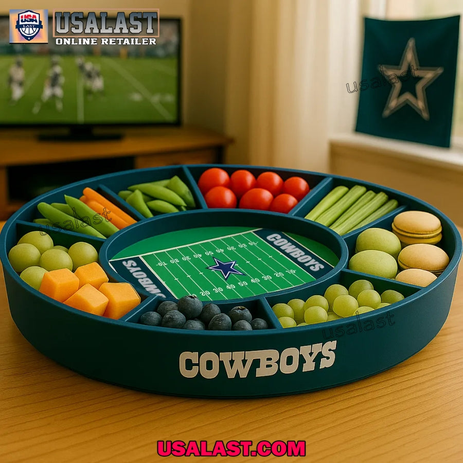 Dallas Cowboys Football Party Snack Food Tray, Snack Stadium