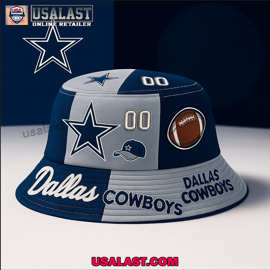 Dallas Cowboys Personalized Iconic Trendy Bucket Hat