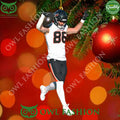 Dalton Schultz Houston Texans wears number 86 plays tight end plastic ornament