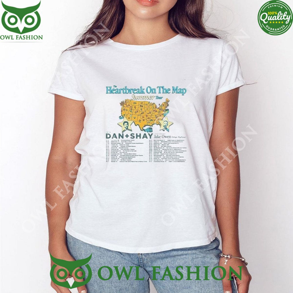 Dan And Shay Tour Heartbreak On The Map 2024 Tshirt Hoodie