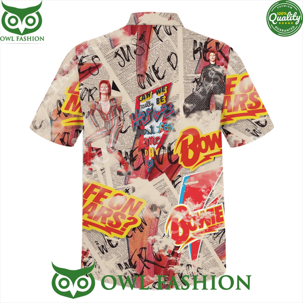 David Bowie Can be real just for one day heroes hawaiian shirt