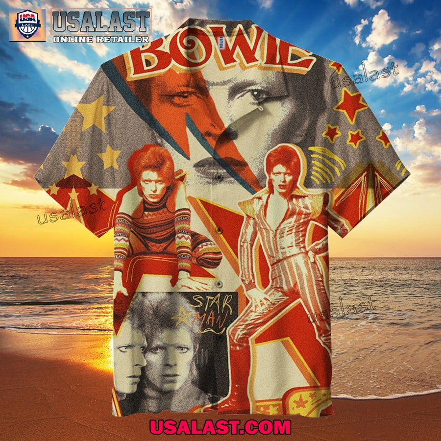 David Bowie Starman Vintage Hawaiian Shirt