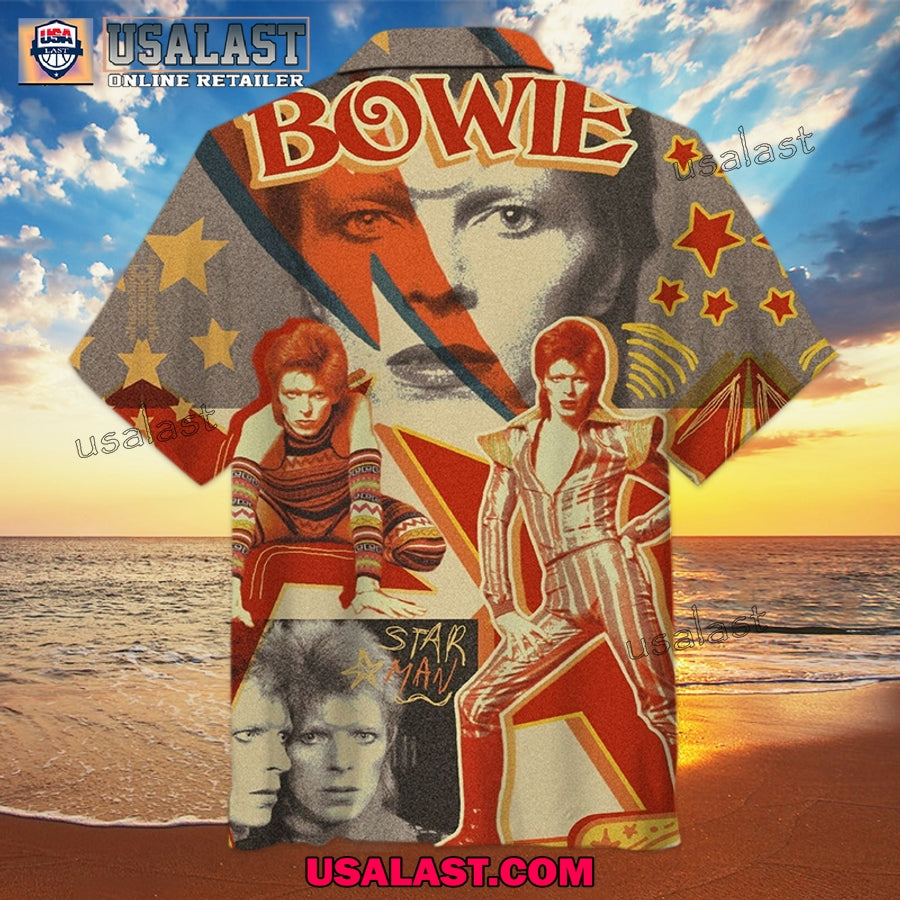 David Bowie Starman Vintage Hawaiian Shirt