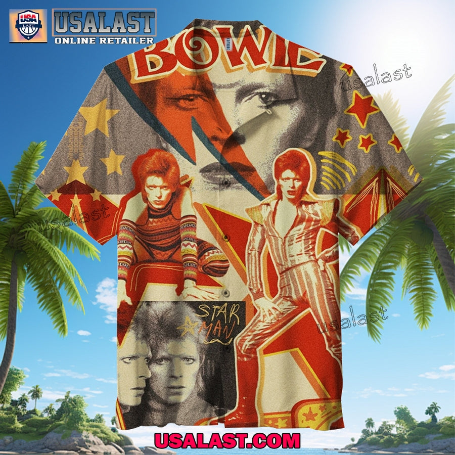 David Bowie Starman Vintage Hawaiian Shirt