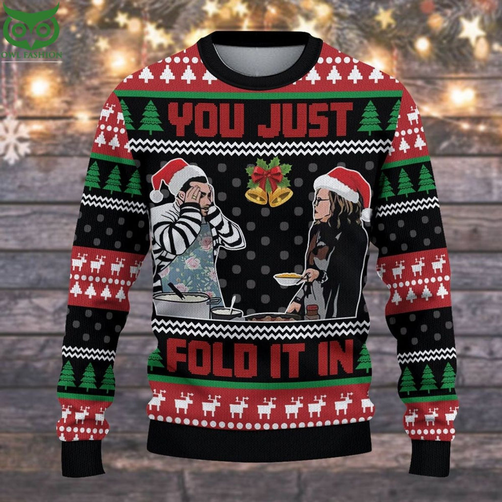 David Rose Xmas You Just Fold It In Schitts Creek Ugly Sweater