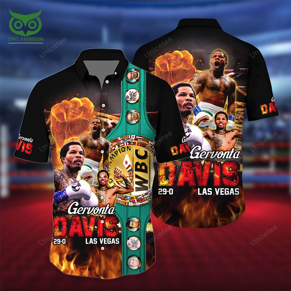 Davis Win Las Vegas WBC Boxing Hawaiian Shirt