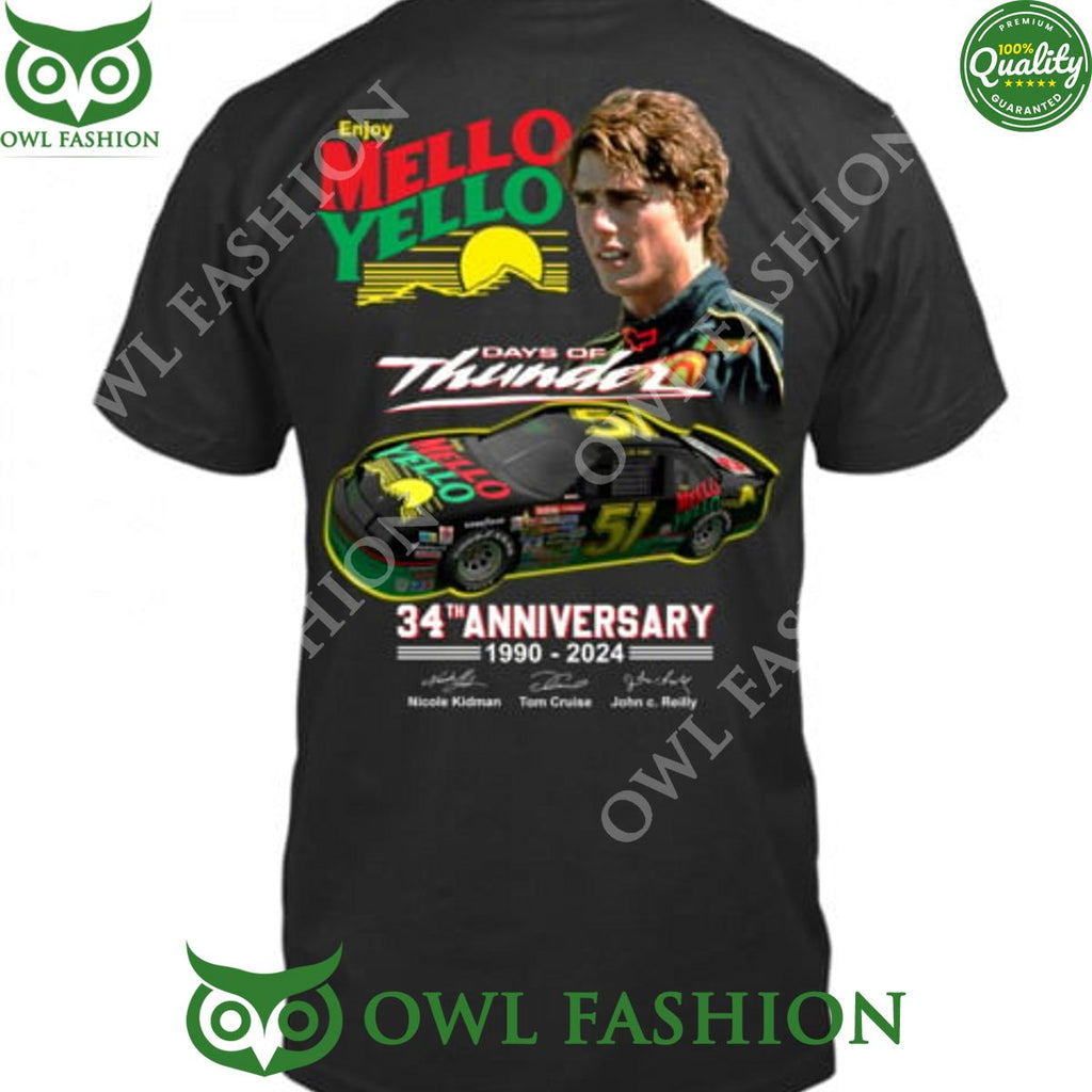 Days of Thunder 34th Anniversary 1990 2024 Cole Trickle Enjoy Mello Yello car 51 t shirt