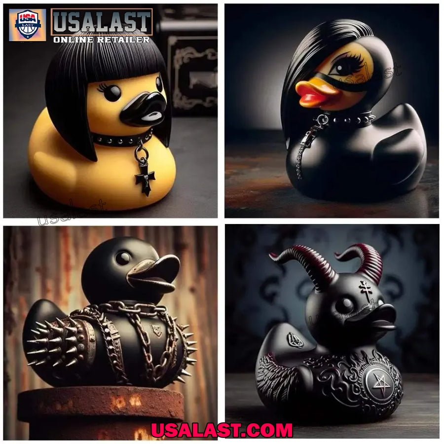 Death Rock Rubber Duck Figure Ornament