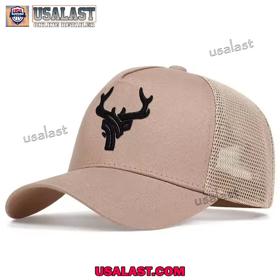 Deer Antlers Embroidery Logo Baseball Cap