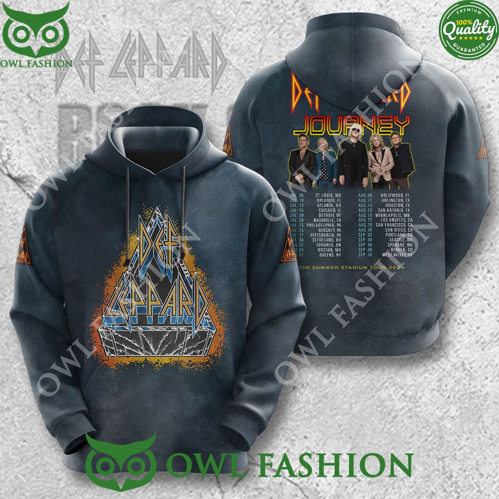 Def Leppard Journey Summer Stadium Tour Music List 3D Tshirt