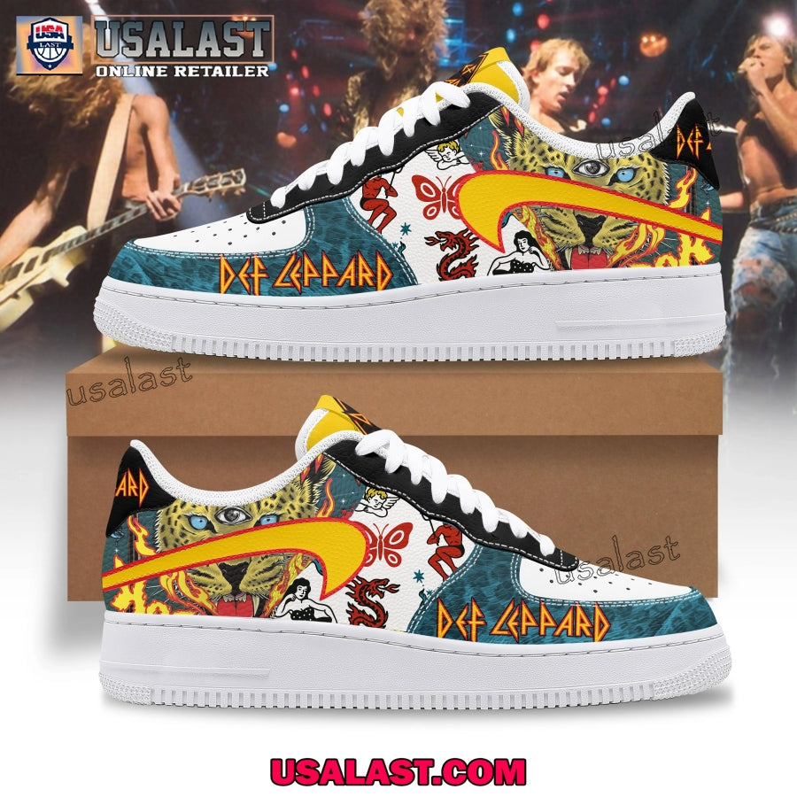 Def Leppard Upside Down Logo Air Force 1 Shoes