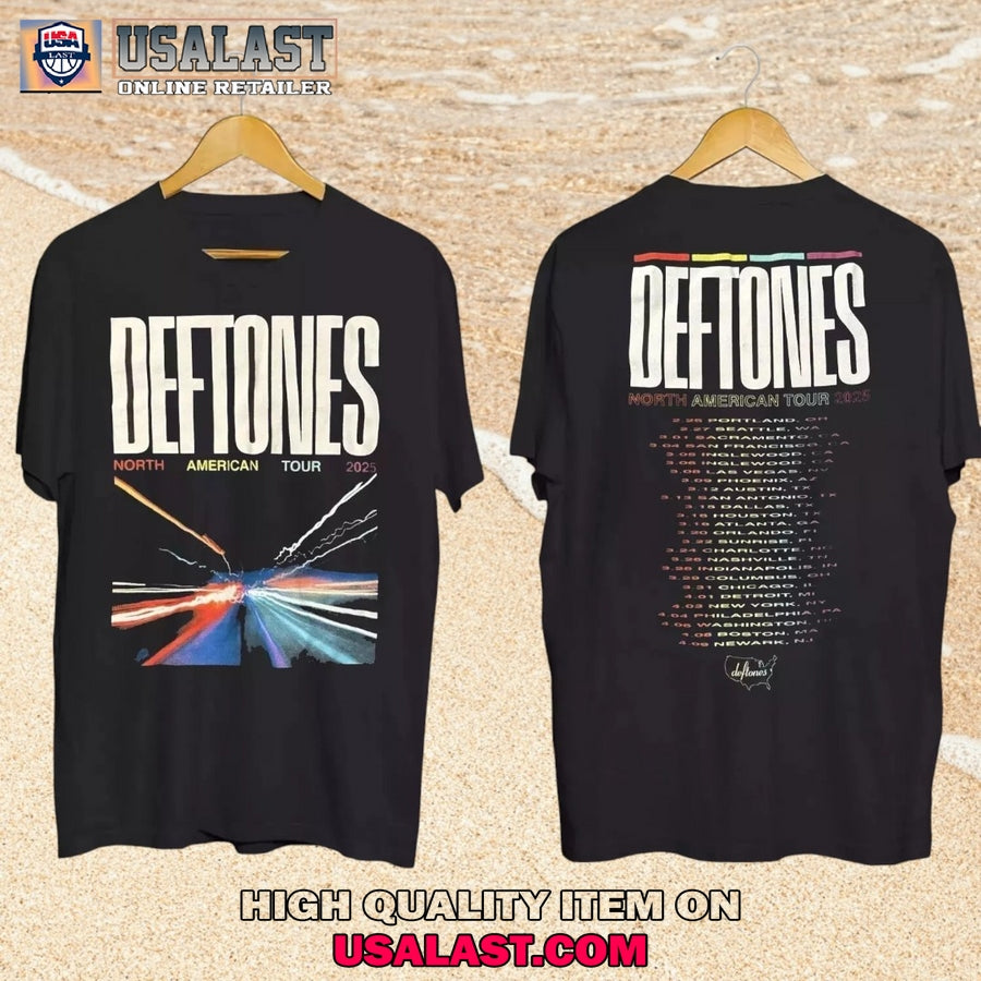 Deftones 2025 North American Tour Black T-Shirt