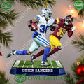 Deion Sanders of Dallas Cowboys play with Commanders Plastic Ornament