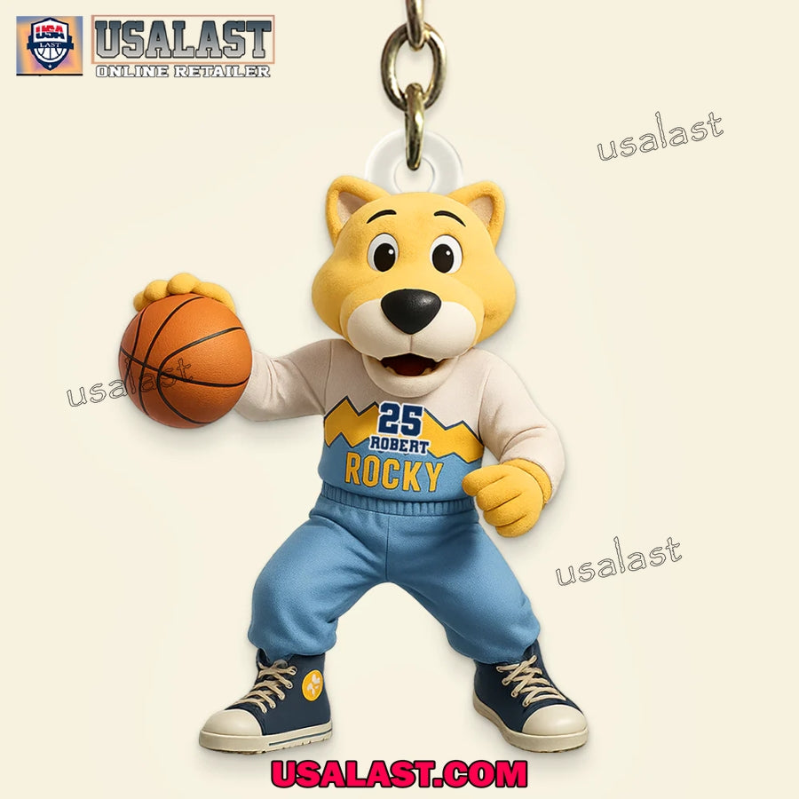 Denver Nuggets Mascot Custom Keychain, Hanging Ornament