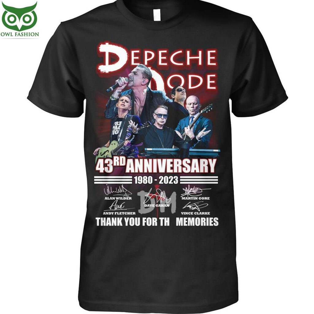 Depeche Mode 43Rd Anniversary 1980 2023 Musical Band T Shirt