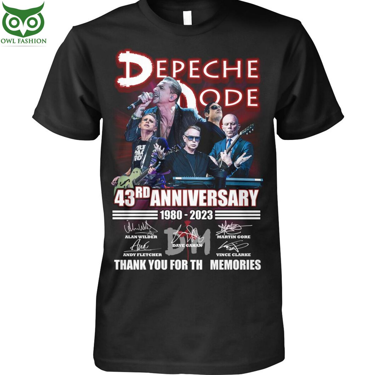 Depeche Mode 43Rd Anniversary 1980 2023 Musical Band T Shirt