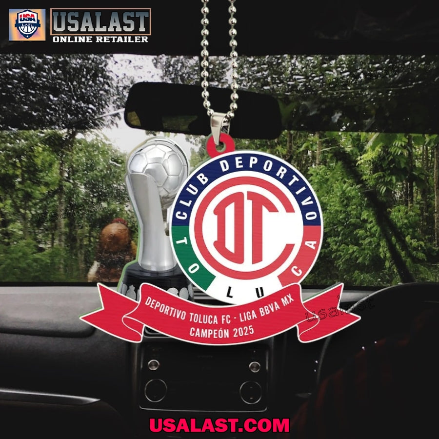 Deportivo Toluca FC Liga BBVA MX Campeon 2025 Car Ornament