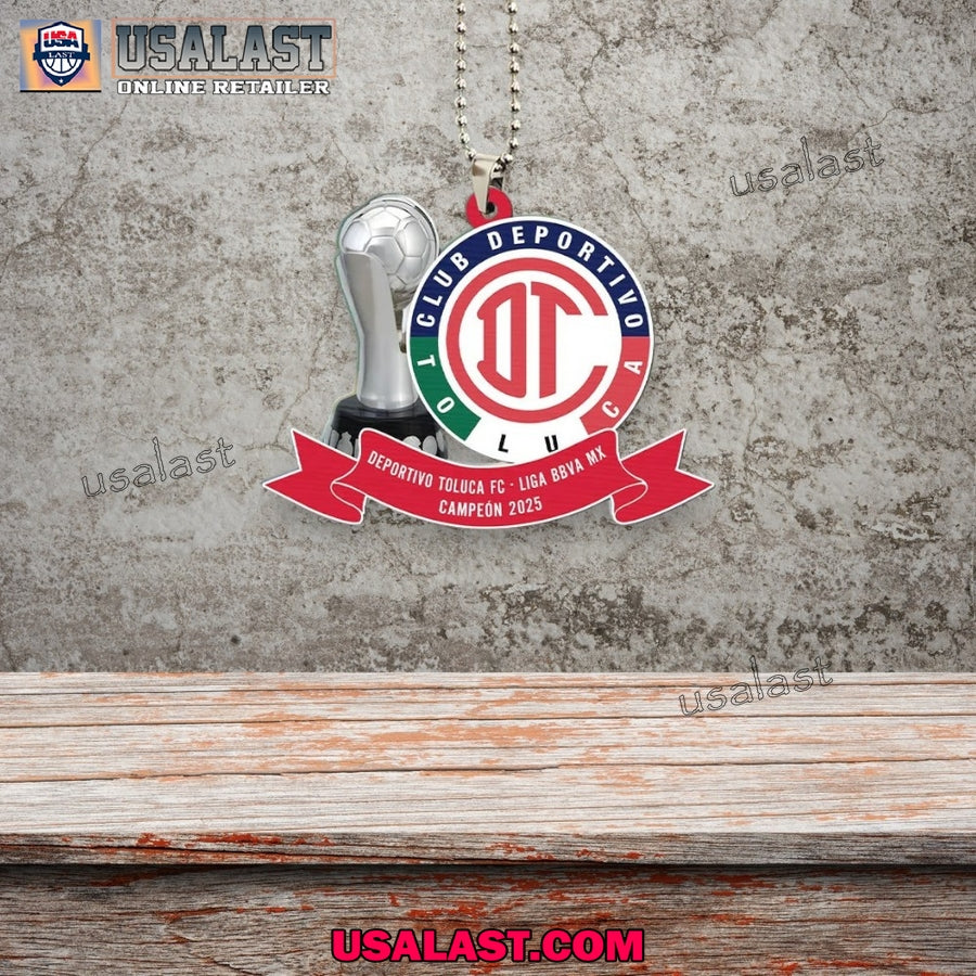 Deportivo Toluca FC Liga BBVA MX Campeon 2025 Car Ornament