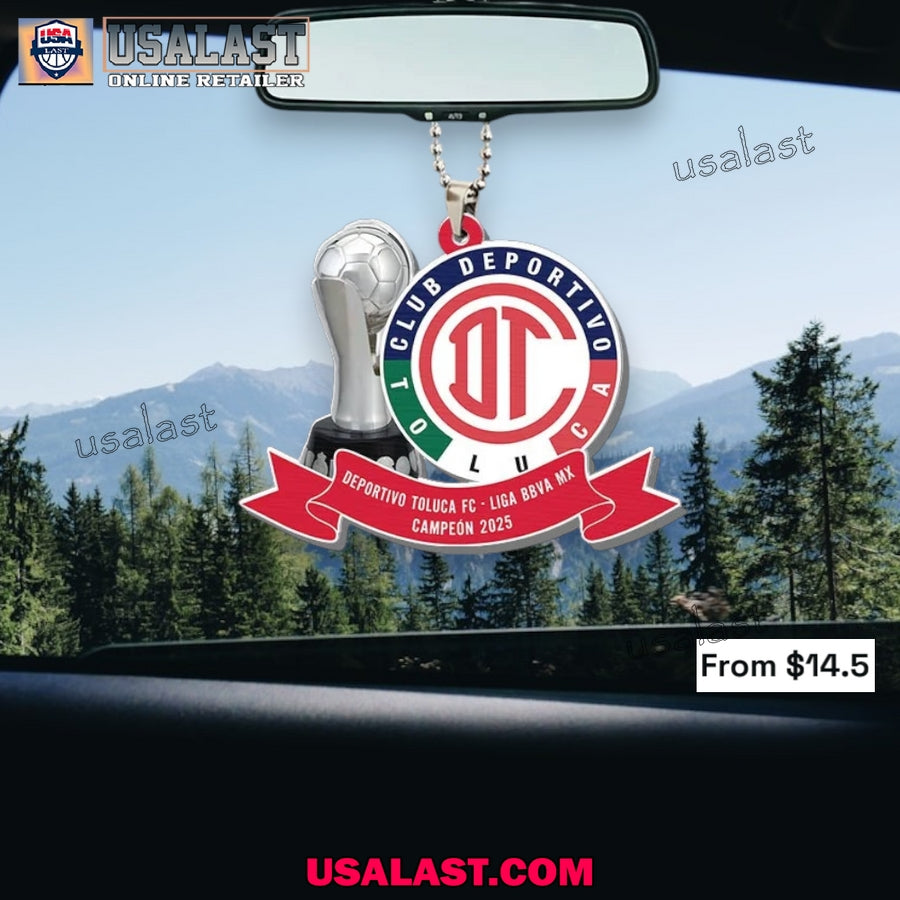 Deportivo Toluca FC Liga BBVA MX Campeon 2025 Car Ornament