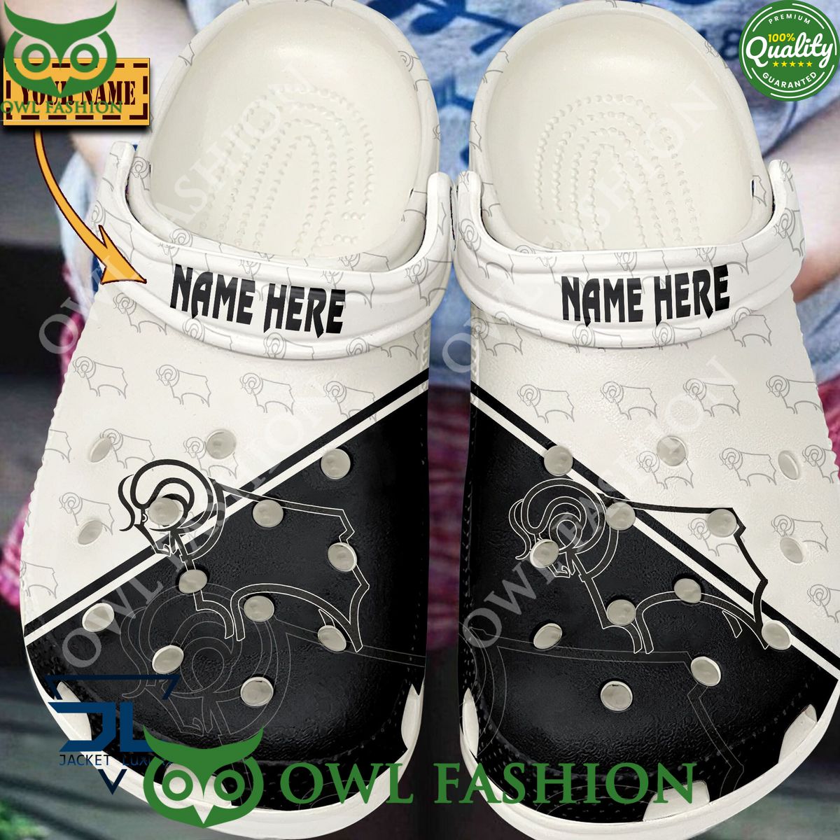Derby County League One Football Champion Custom Croc