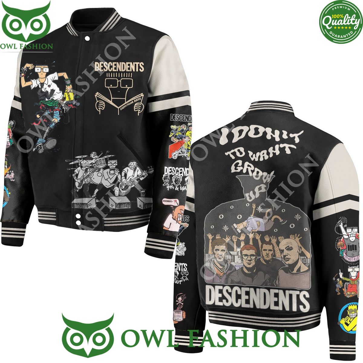Descendents Rock band everything sucks I don’t want to grow up Baseball jacket Varsity