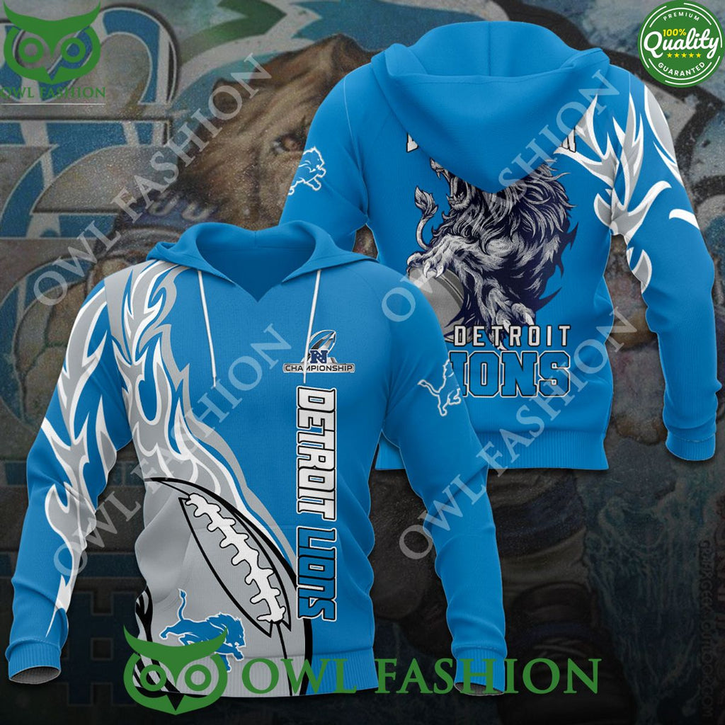 Detroit Lions Defend the Den Blue 3D Shirt