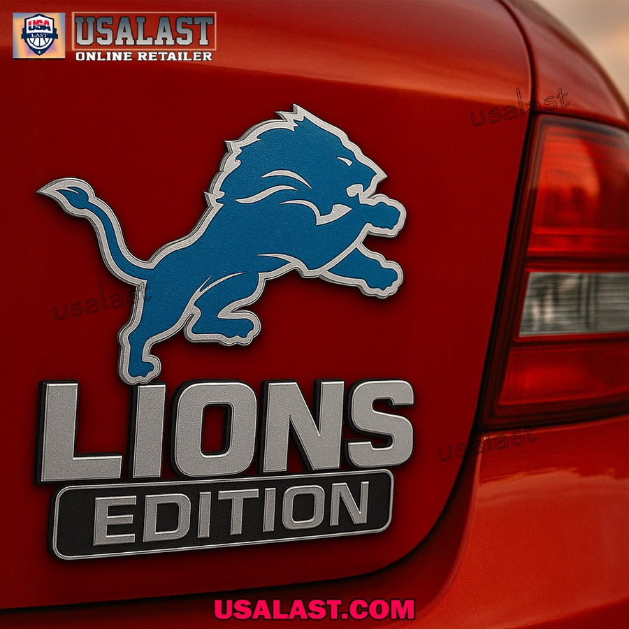 Detroit Lions Edition Custom 3D Car Badge Sticker