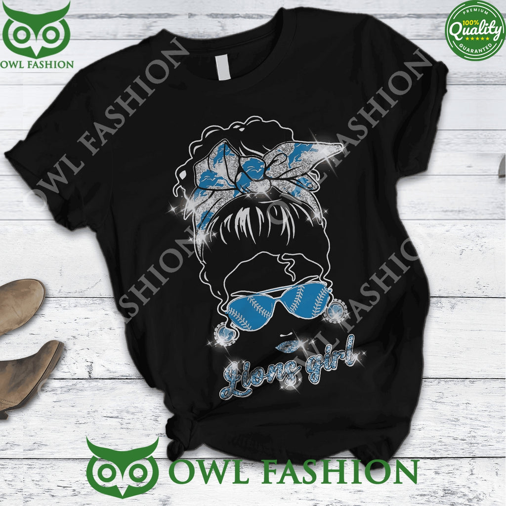 Detroit Lions Lions Girl Symbols Black Pajamas