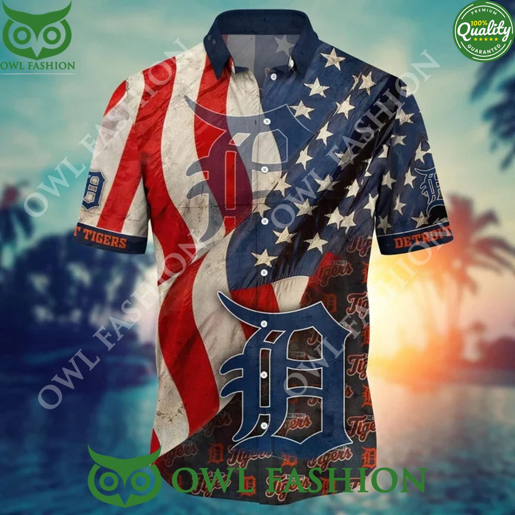 Detroit Tigers MLB Baseball Champion Hawaiian Shirt Independence Day