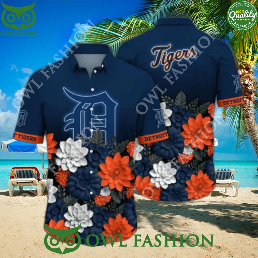 Detroit Tigers MLB Flower Beach Vibe Premium Hawaiian Shirt