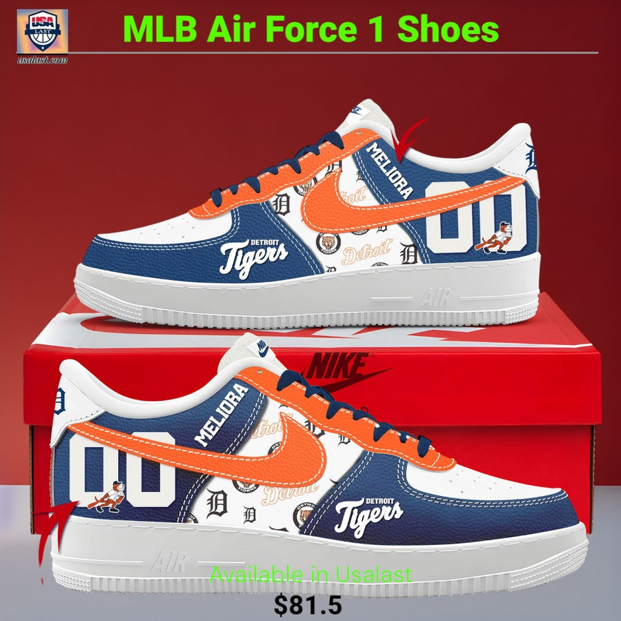 Detroit Tigers Personalized Air Force 1 Shoes