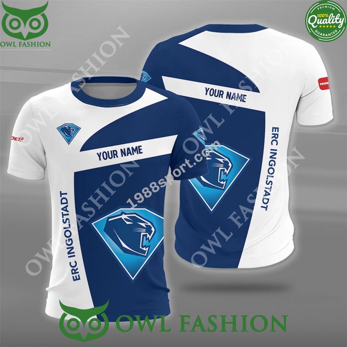 Deutsche Eishockey Liga ERC Ingolstadt Hockey Custom Name polo shirt