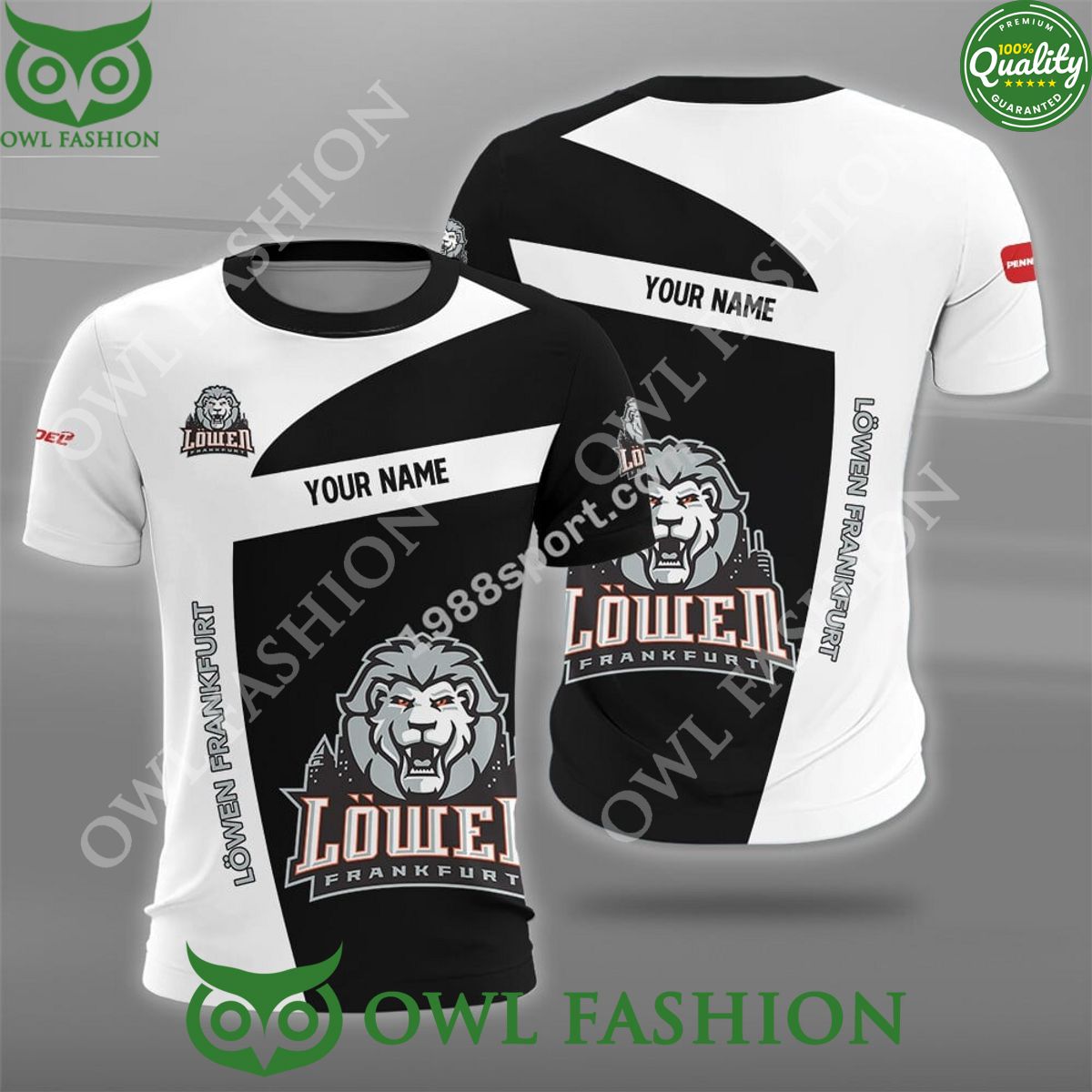 Deutsche Eishockey Liga Lowen Frankfurt Hockey Custom Name polo shirt