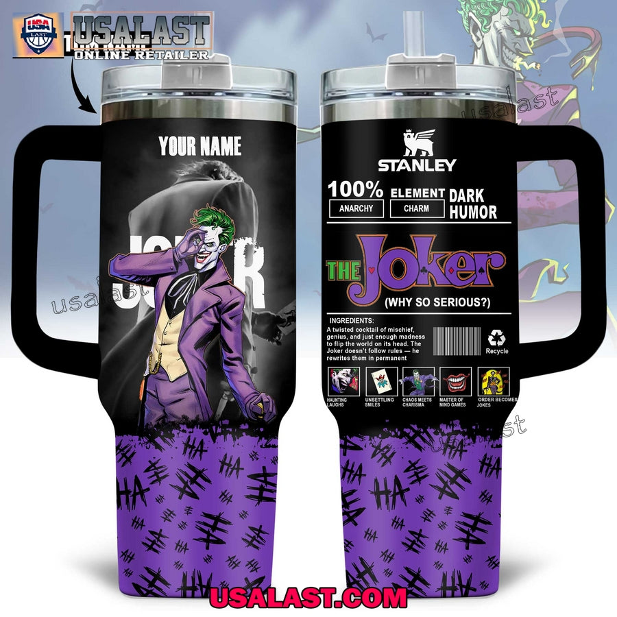 Joker Why So Serious Custom 40oz Tumbler Cup