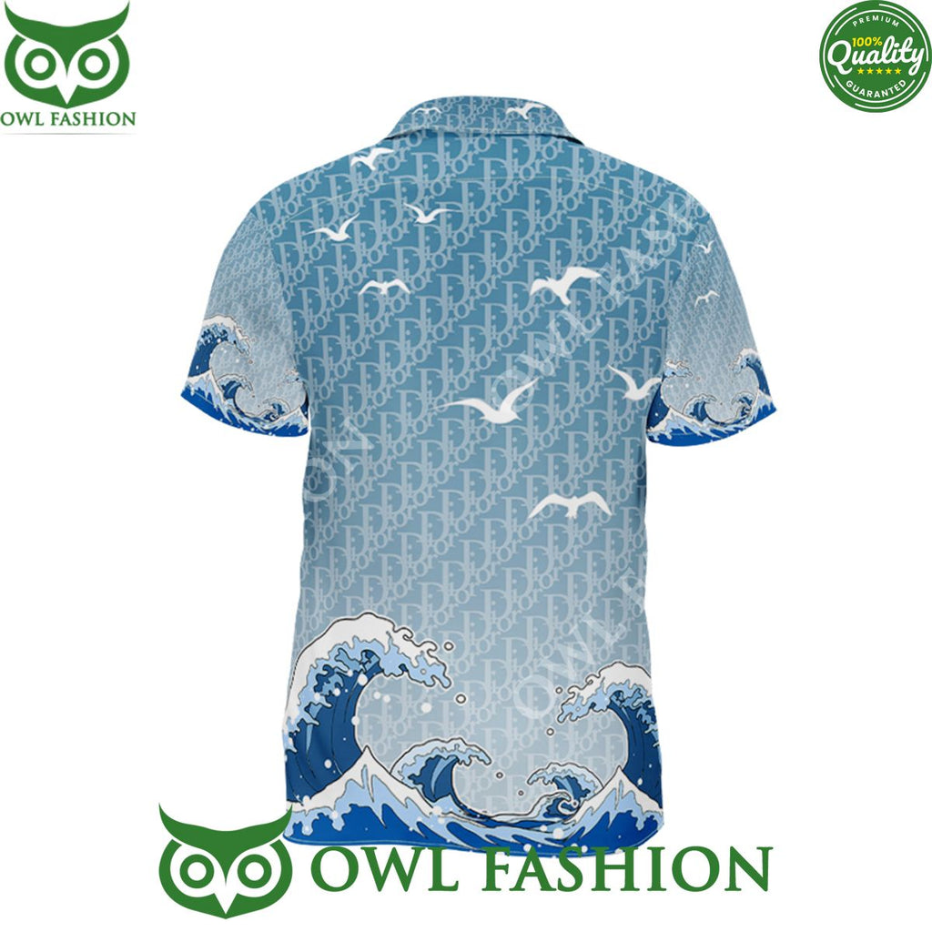 Dior The Sea Waves Luxury Summer 2024 hawaiian shirt and short track