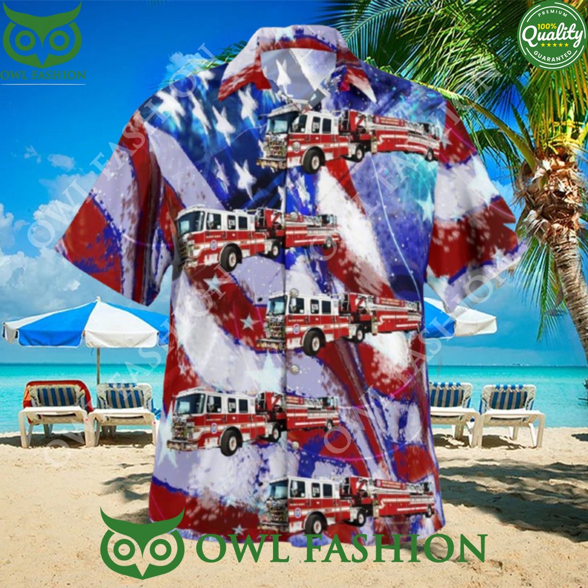 District Heights Maryland District Heights Career Fire Station 26 4th Of July Hawaiian Shirt