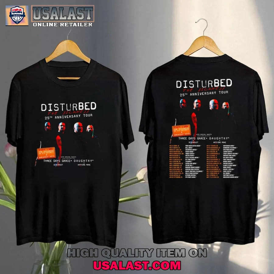 Disturbed Band The Sickness 25th Anniversary Tour T-Shirt