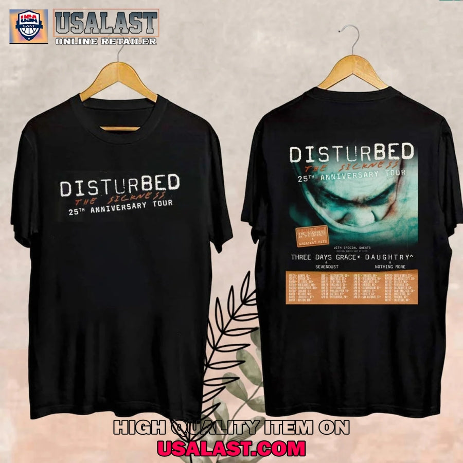 Disturbed The Sickness 25th Anniversary Tour Date 2025 Shirt