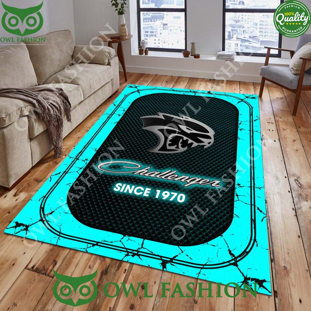 Dodge Challenger 1970 Lightning Living Room Carpet Rug