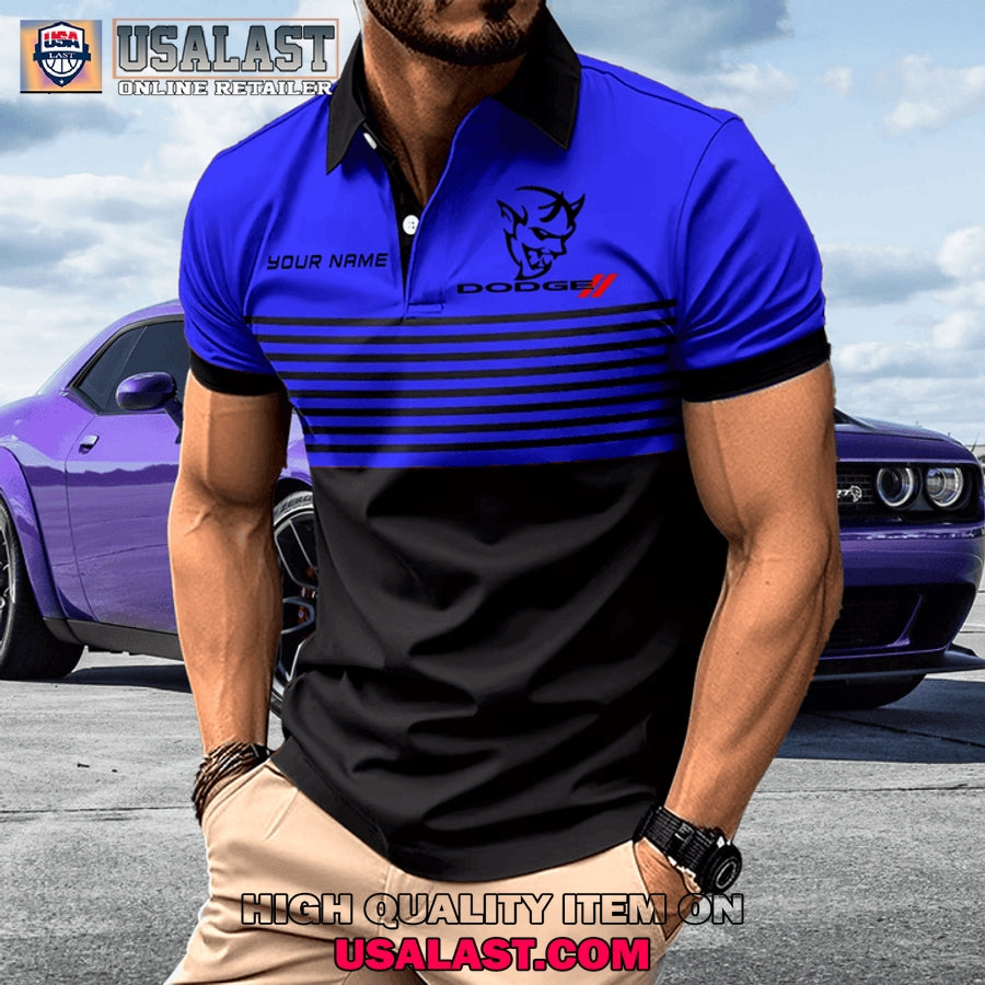 Dodge Challenger Custom Name Men Polo Shirt