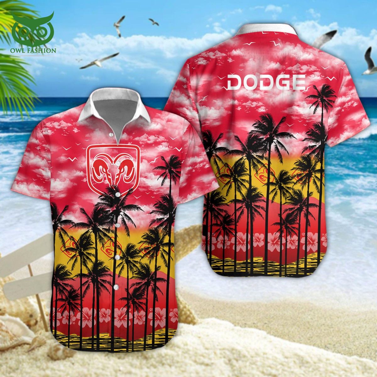 Dodge Luxury Car Brand Hawaiian Shirt Short