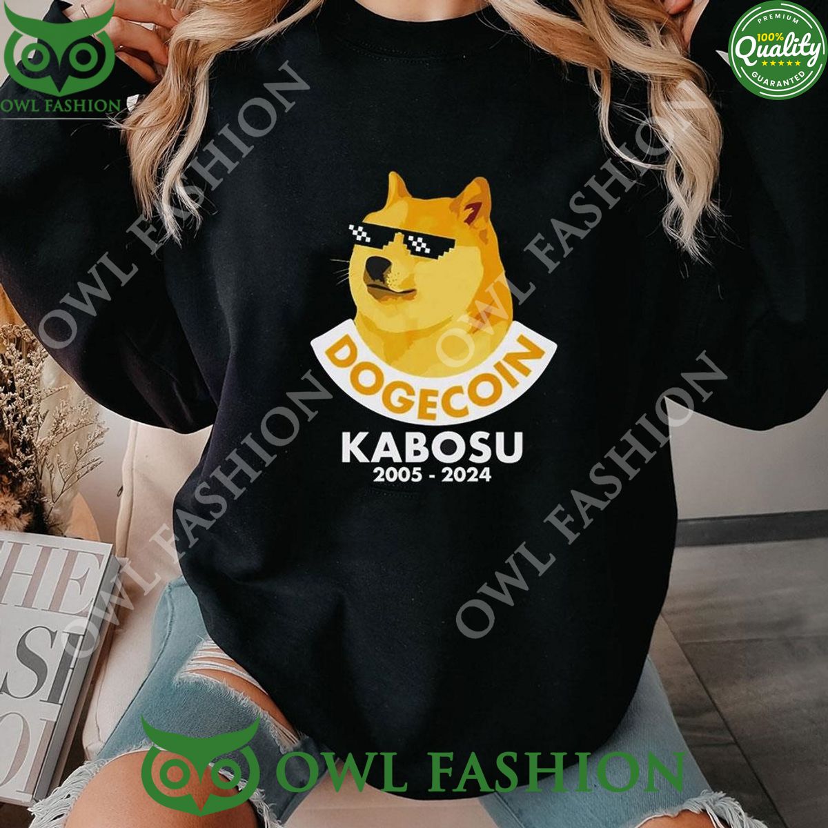 Doge Coin Kabosu 2005 2024 Limited 2D Tshirt