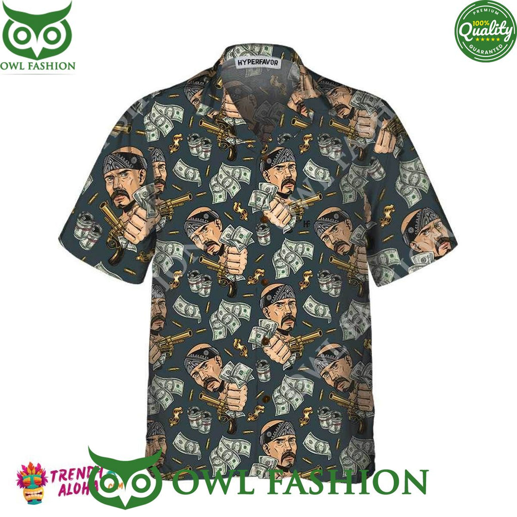 Dollar Bill Money and Gun Trending Summer Hawaiian Shirt