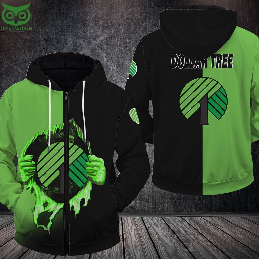 Dollar Tree Green Black 3D Shirt