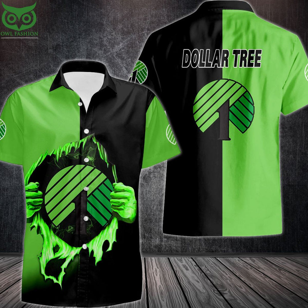 Dollar Tree Green Black 3D Shirt