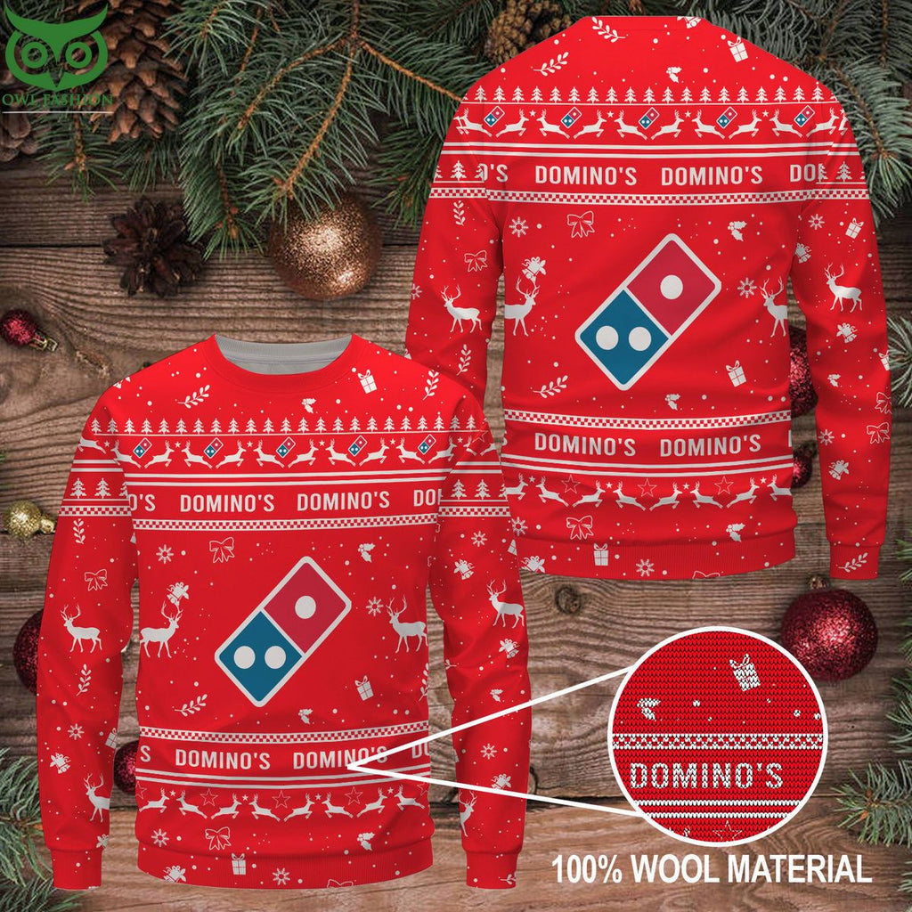 Domino’s Pizza Brand Premium Ugly Christmas Sweater