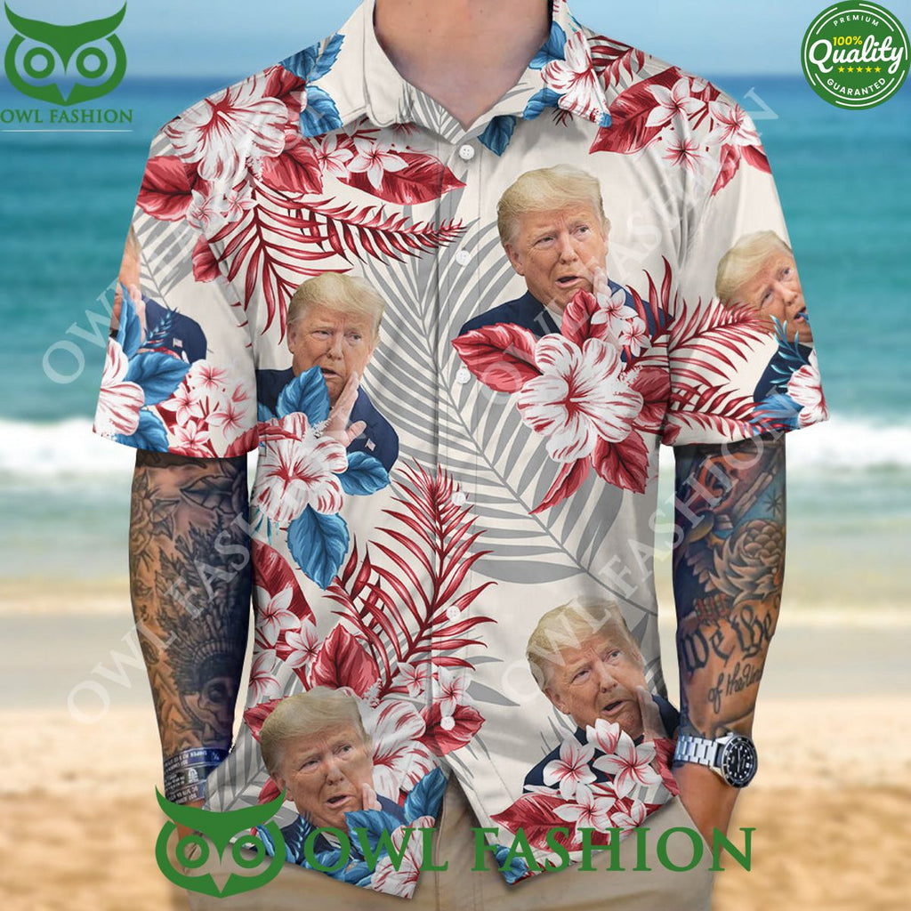 Donald Trump Face Expression Hawaii Shirt